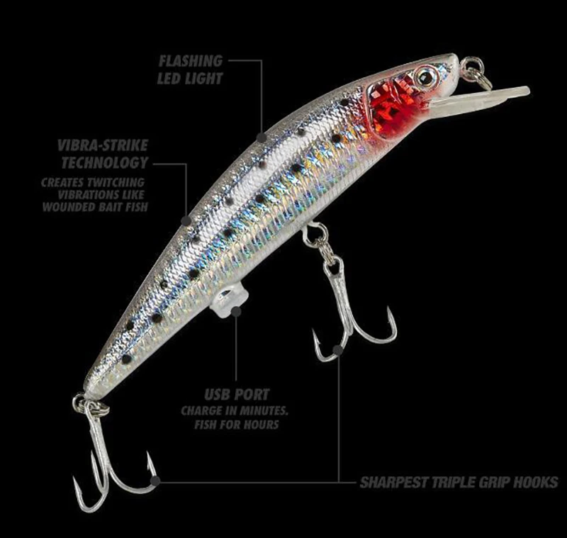 Fishing Lures Electric Simulation Twitching Bionic Bait USB Rechargeable  Artificial Bait Swimbait Fishing Accessories Tackles