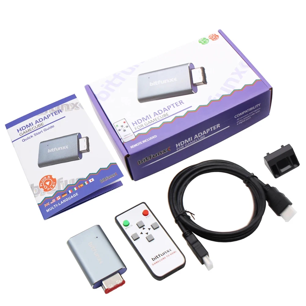 원격 비디오 어댑터가 포함된 HDMI 호환 어댑터 닌텐도 게임큐브 NGC용 디지털-HDMI 호환 금속 변환기