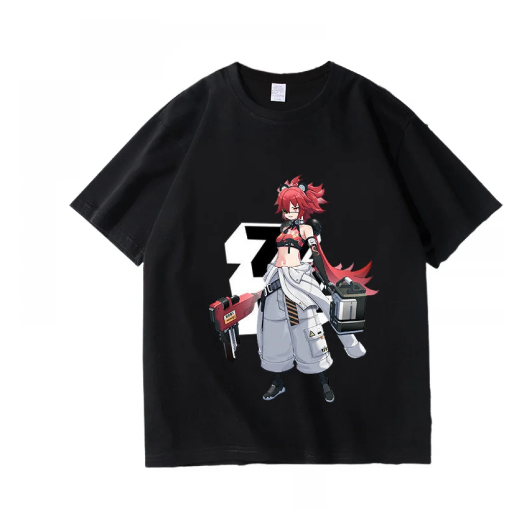 thumbnail image 1 of Camiseta de Anime Koleda Belobog de Motorcycle Pattern de algodón de manga corta para fiesta de carnaval de Halloween unisex multicolor, 1 of 5