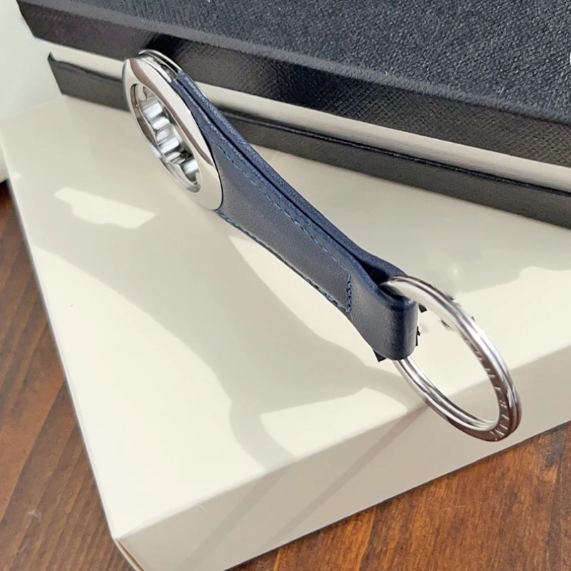 LJ2 Luxury MB Car Key Chain Blue Red Black Leather 316 Stainless Steel High Quality Gift