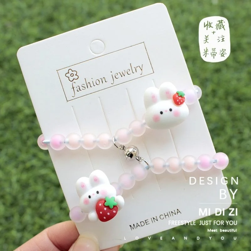 Stainless Steel Bracelet Fashion Bracelet Fashion Jewelry Girl Friend Bracelet Two People Don't Fade Sister Bracelet New ins Classmate Gift Couple Girl