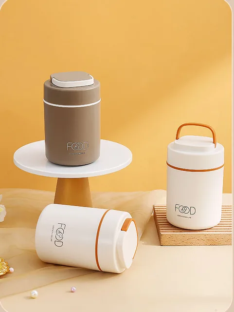 Zosei 520ml 304 Stainless Steel Lunch Box Tea Cup with Spoon Food Heat  Capacity Portable Thermos Heat Capacity Bag Set - AliExpress