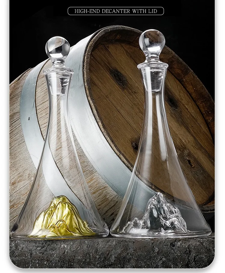 Description Picture 3 of itemCreative Lceberg Decanter Ice Decanter Lead-free Crystal Glass Red Wine Decanter With lid Wine Decanter High-end Gift
