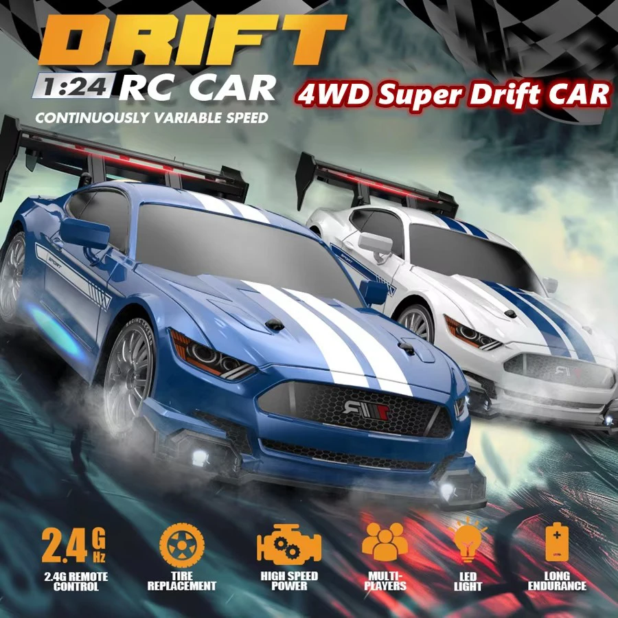 2.4G High speed Drift Rc Car 4WD Toy Remote Control AE86 Model GTR Vehicle Car RC Racing Cars Toy for Children Christmas Gifts