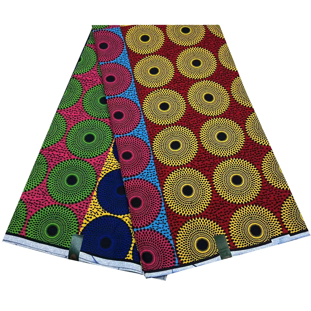 African Wax Fabric for Party Dress Real Wax Batik Nigerian Fabric 100% Cotton Ankara Latest Premium 6Yards F31