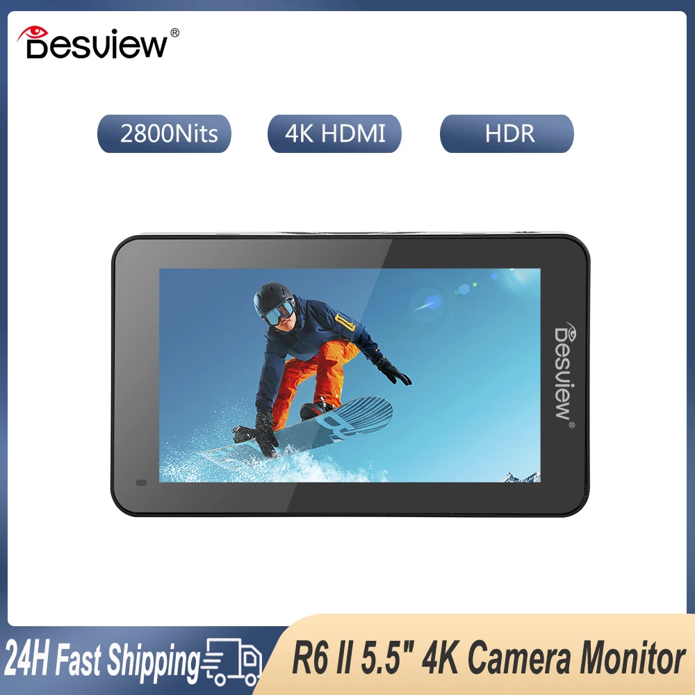 Фото Besview R6 II 5,5 дюймов 4K полевой монитор HDMI IPS сенсорный экран FHD 3D LUT HDR дисплей для цифровой зеркальной камеры видеомонитор №1
