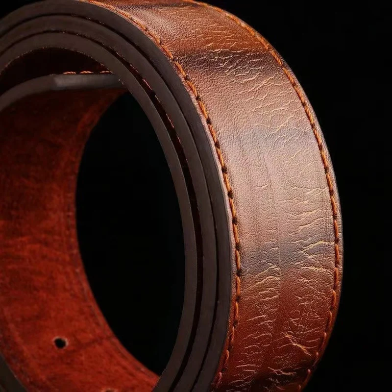 New Men's Belt Korean Fashion Smooth Buckle Business Casual Belt Fashion Young Men's Trouser Designer Luxury Brand Belts, Alina Gadgets