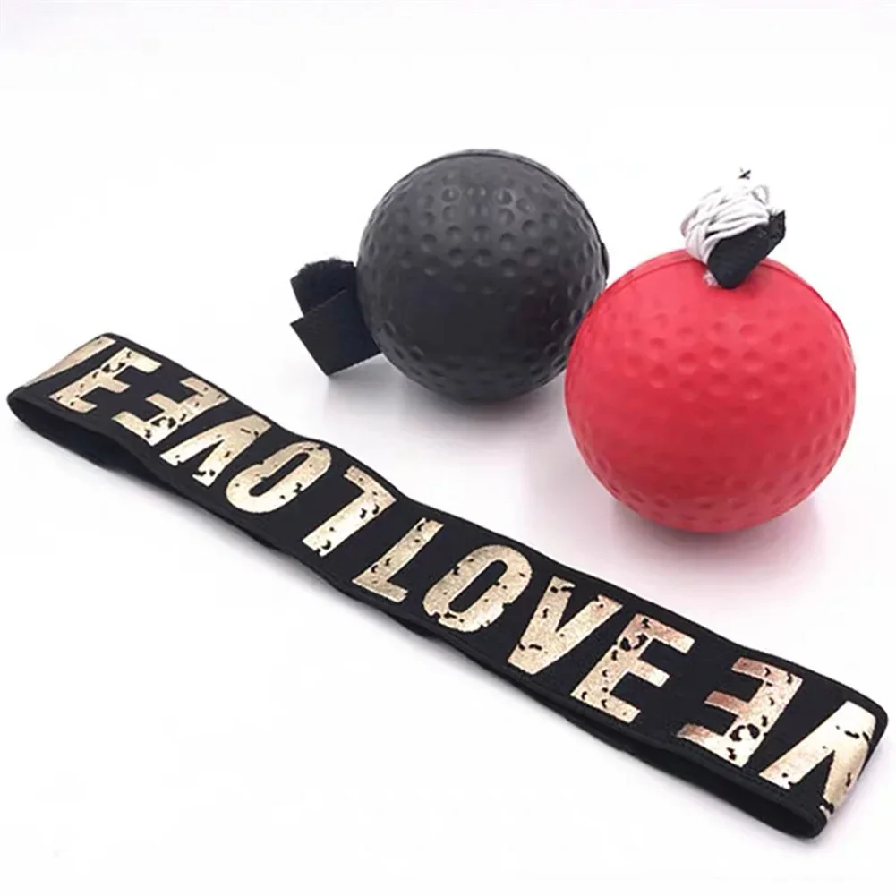 Head-mounted PU Punch Ball Boxing Training Ball Improve Speed with Adjustable Headband Ultimate Reflex Boxing MMA Gear