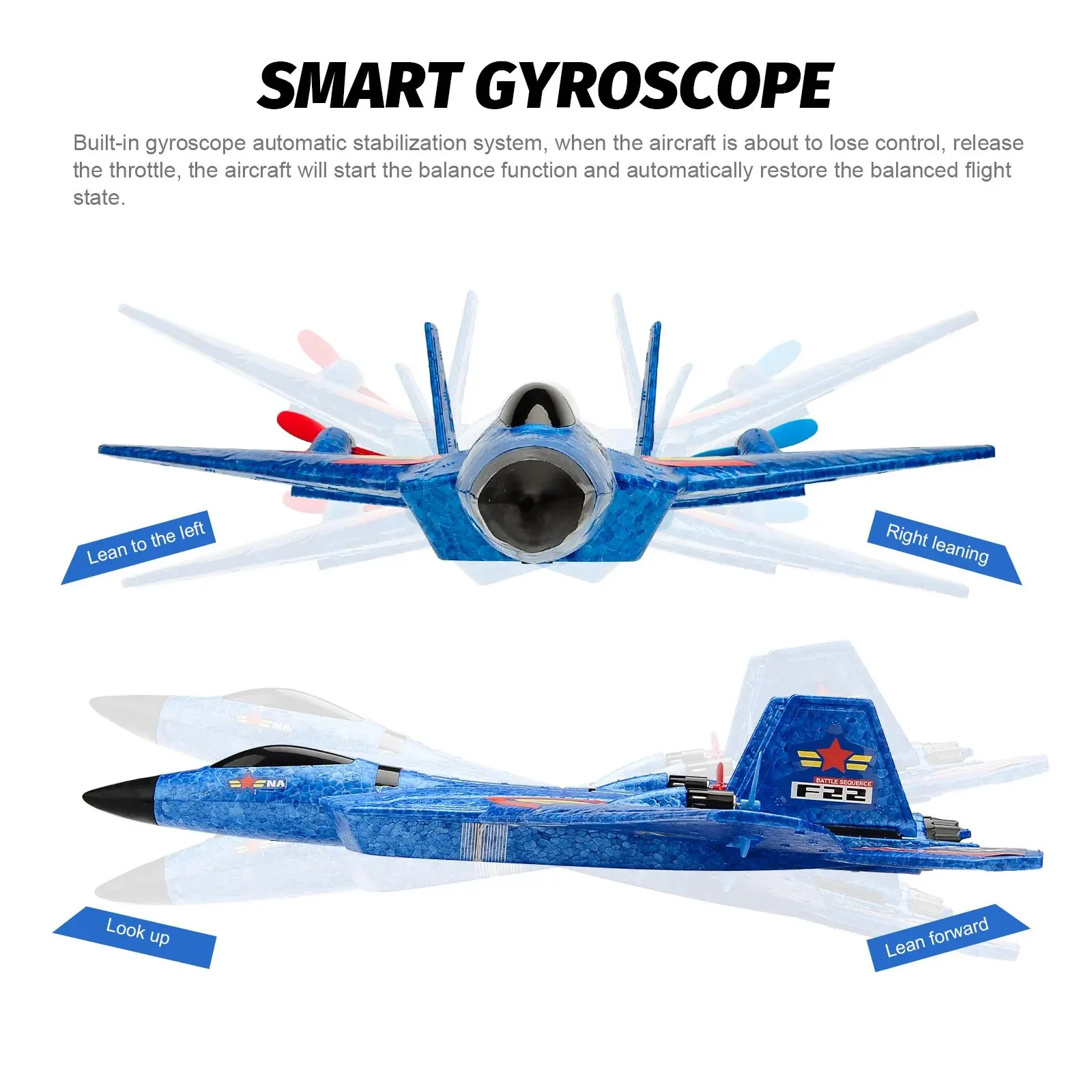 RC Plane F22 Raptor 2CH 2.4G Remote Control Flying Glider EPP Foam Airplane Toys For Children Gifts
