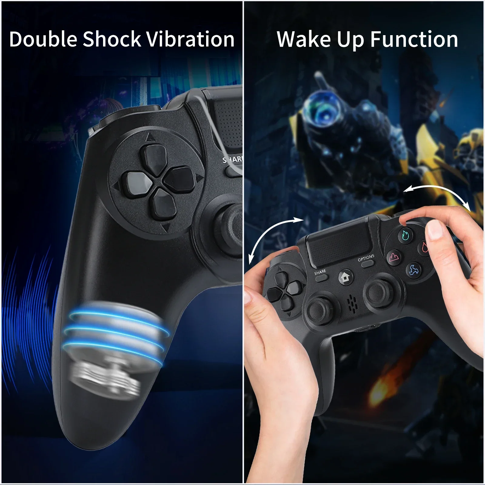 GAMINJA   Ʈѷ, PS4 PC ̽ƽ, 4 ܰ   , 6  α׷  RGB LED  е