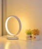 20CM LED Simple Circular Ring Table Lamp Bedroom Bedside Living Room Restaurant Hotel Decorative Lamp Dimmable Round Night Light 1