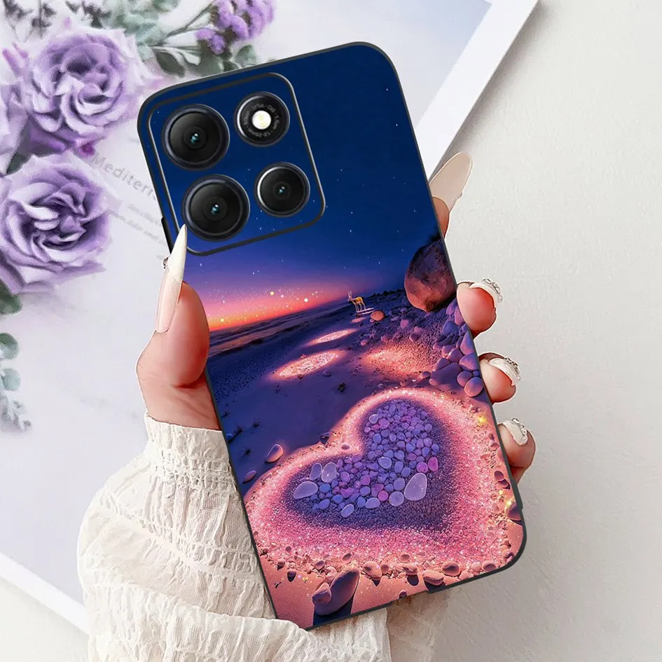 Floral Bamboo Cat Cartoon Soft Silicone Back Cover