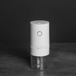 Portable USB-Rechargeable Burr Coffee Grinder with Adjustable Settings and Easy Maintenance (985 White)