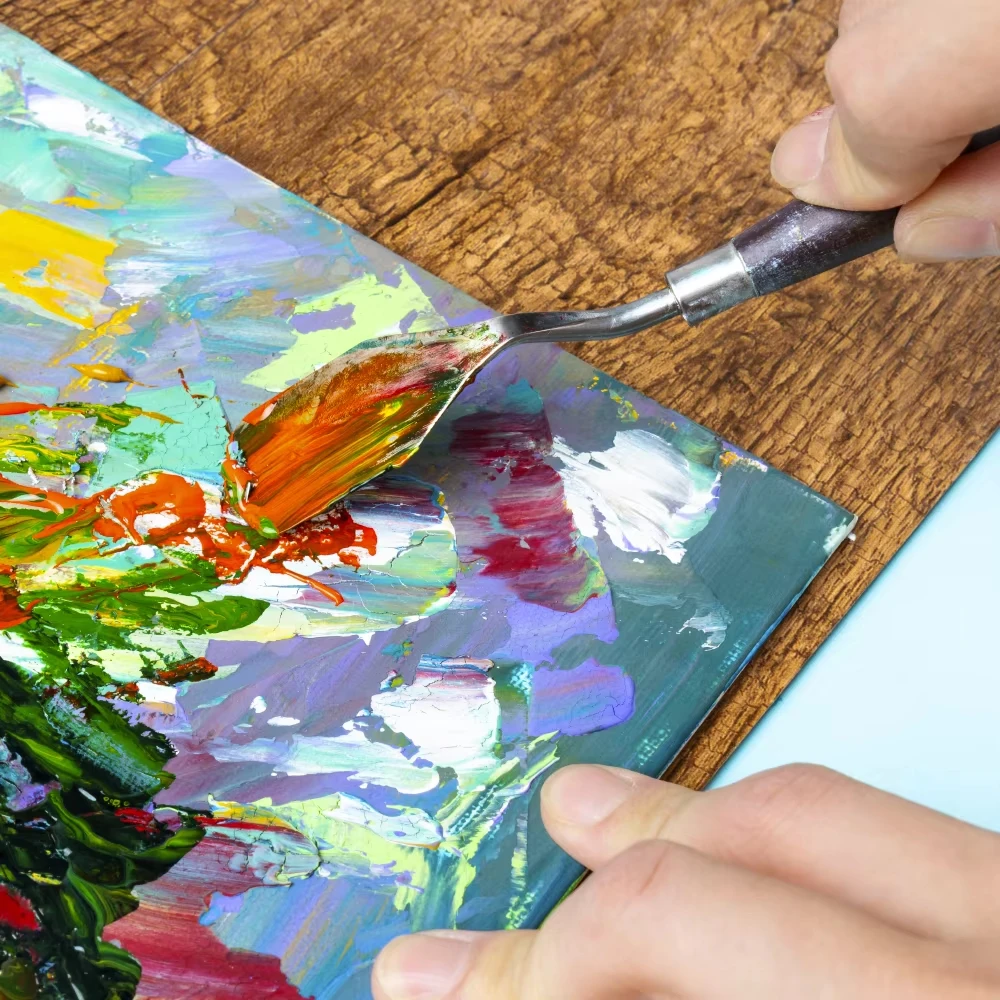 Painting Scraper Stainless Steel Oil Painting Knives Artist Crafts Spatula Palette Knife Scraper Drawing Art Tools Stationery Supplies
