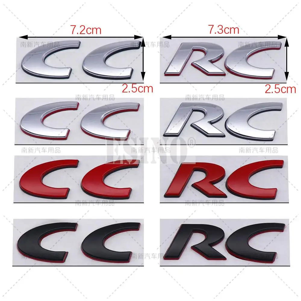자동차 스타일링 RC CC 3D 금속 아연 합금 자동차 배지 바디 펜더 뒷 트렁크 접착 데칼 엠블럼 폭스 바겐 VW Passat CC RC