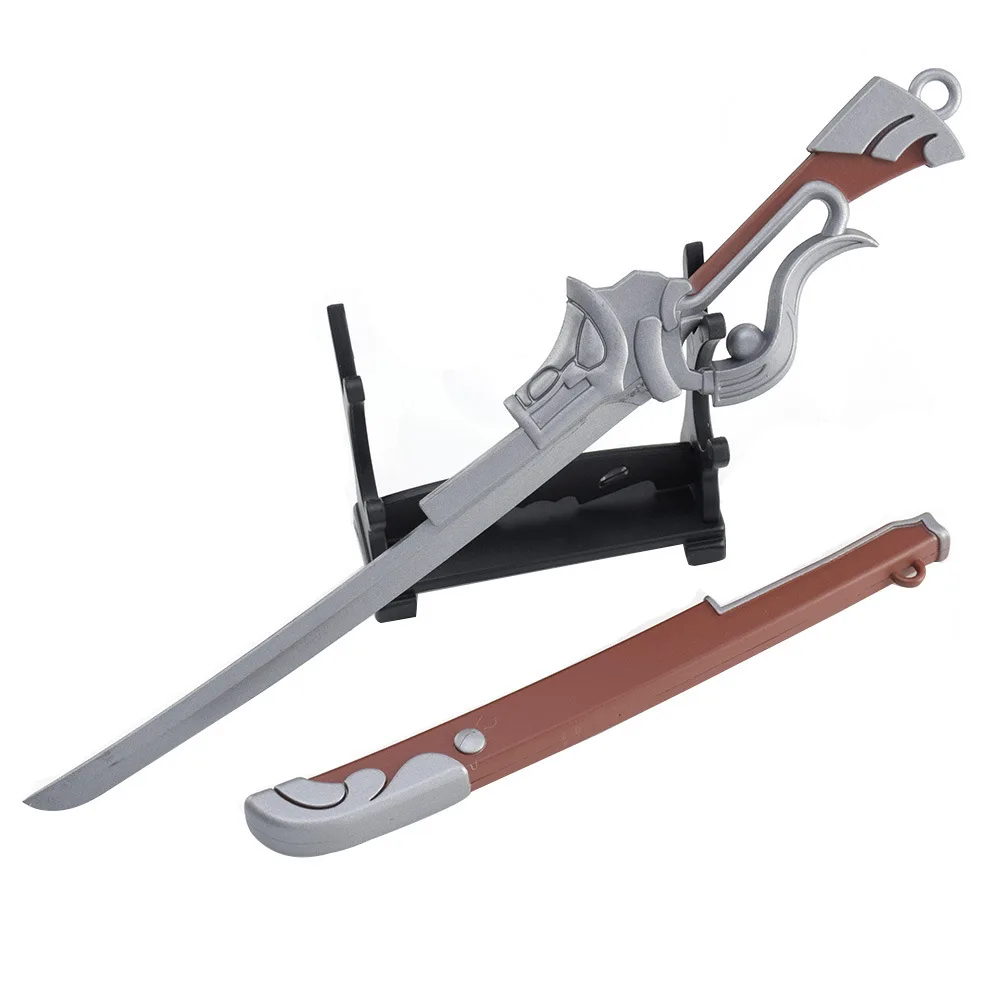 22cm Yasuo Flurry Wind Sword Western Cowboy Katana Lol Game Peripheral Cosplay Prop Mteal Ninja Samurai Knife Boys Toys Gift 6