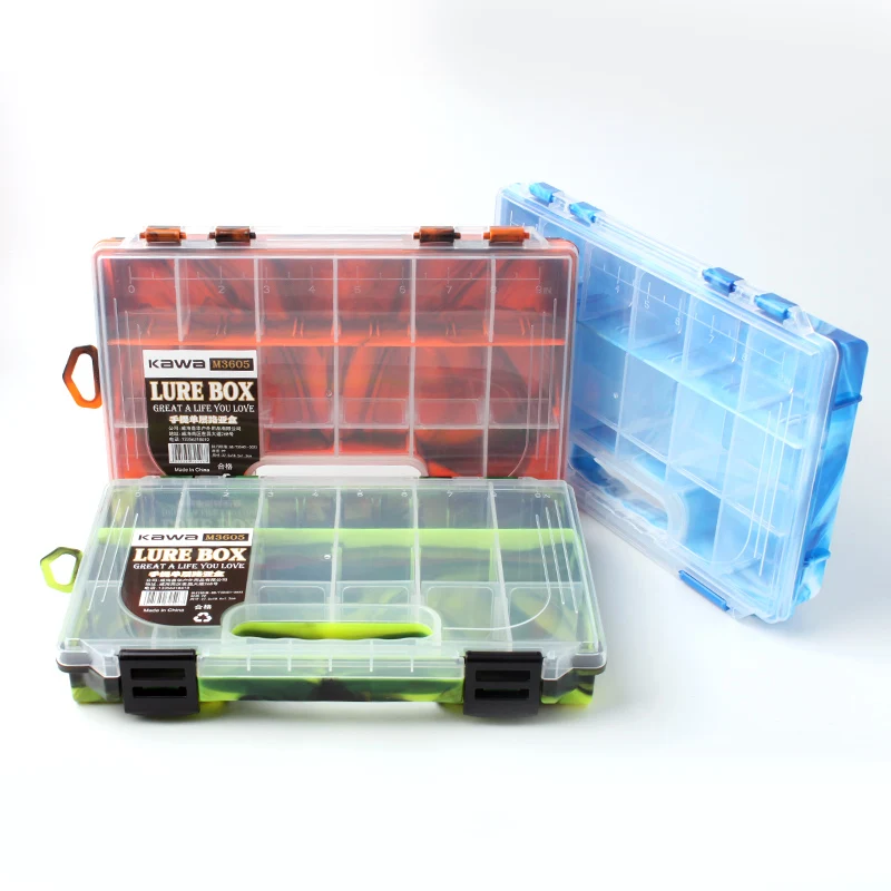 Ruke New Fishing Lure Box Portable Tool Hooks Baits Storage Case Tackle Trays Hooks Organizer Fishing Accessories Large Capacity