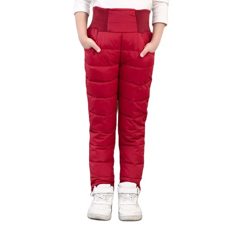 New Boys and girls down cotton trousers 2-12 years old thick warm pants, baby winter trousers children's thick Sweatpants