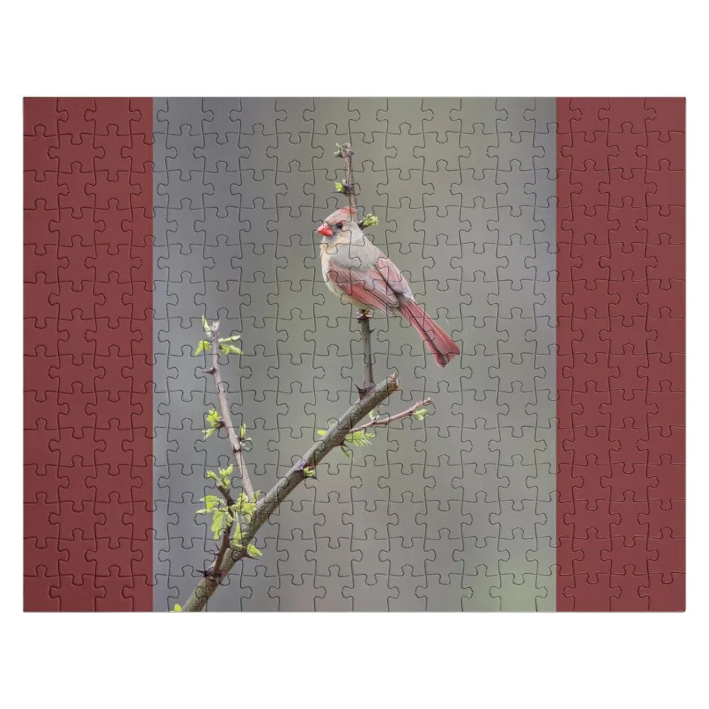 

Cardinal in the Rain Jigsaw Puzzle Adult Wooden Puzze Puzzle With Personalized Photo Christmas Gifts