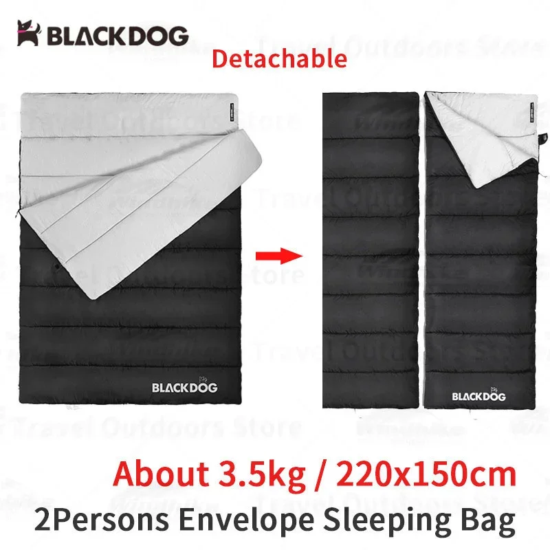 NaturehikeBLACKDOGOutdoor2PersonCottonSleepingBag124Envelope