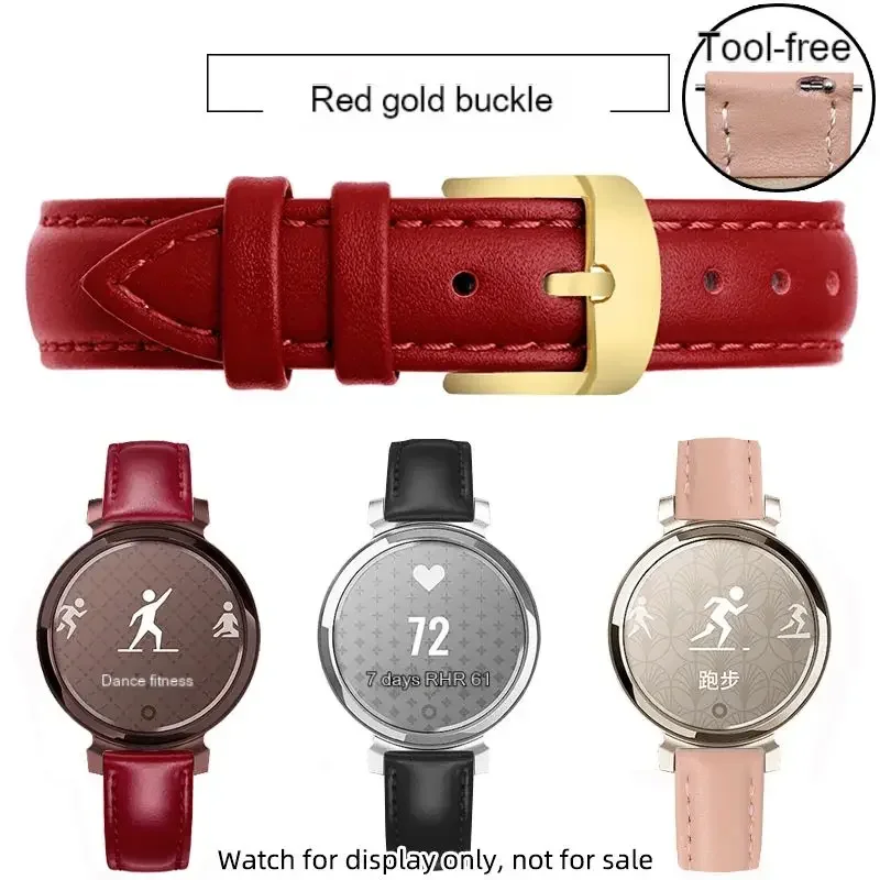 Elegant 14mm Women's Cowhide Leather Watch Strap with Quick Release