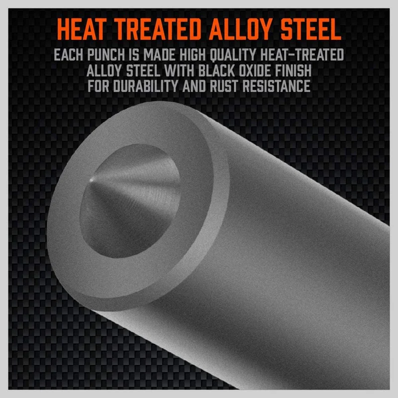 A42I-28-Piece Transfer Punch Set, 3/32 Inch-1/2 Inch, Heat Treated Alloy Steel Forging