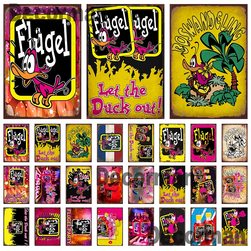 

[ Mike86 ] Flugel Let The Duck Out Tin Sign Posters Festival Painting Gift Art Decor Pub LTA-3212 20*30 CM