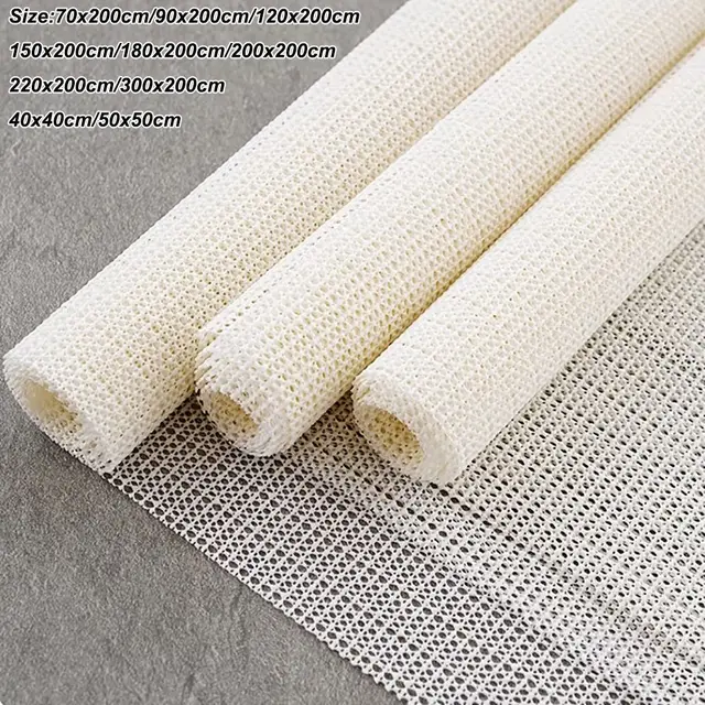 New PVC Foaming Non Slip Mat Anti-skid White Antiskid Net Cloth Floors Gripper Carpet 6