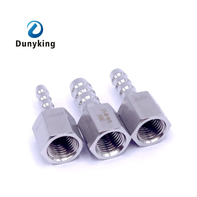 Pipe Fitting Water Pipe Fitting Hose Pipe Fitting Hose Barb Tail 6/8/10/12/14MM SS304 Stainless Steel Pipe Fitting 1/8" 1/4" 3/8" 1/2" BSP Female Connector Joint Coupler Adapter