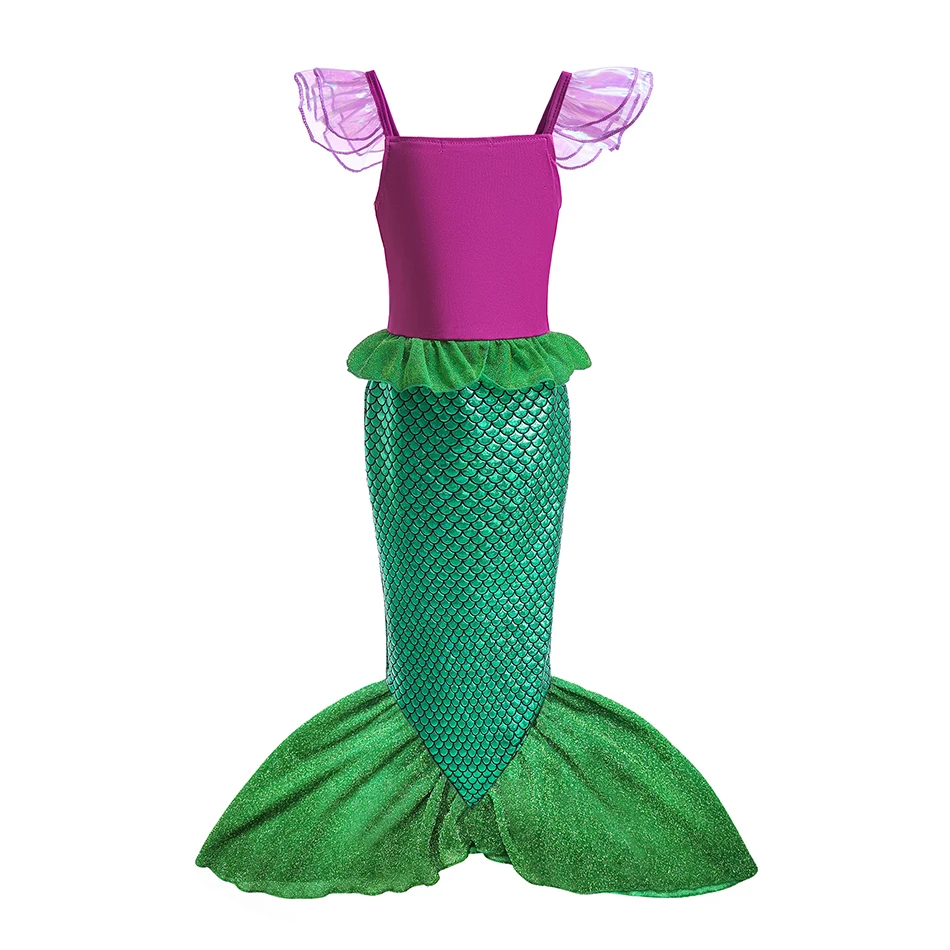 Disney Princess Mermaid Ariel Costume per ragazze bambini Cosplay