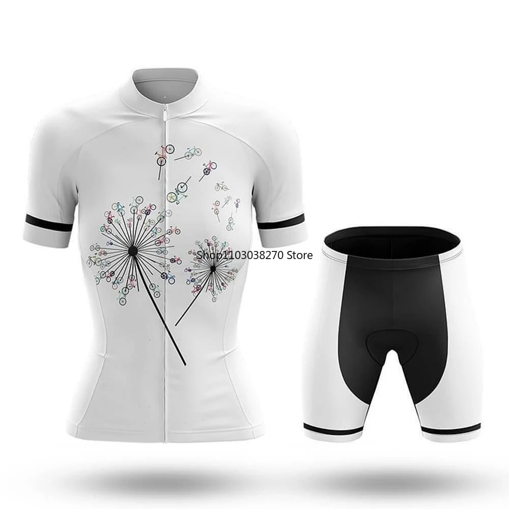 

Cycling Flower Summer Cycling Jersey Short Set Wear Gel Breathable Pad MTB Clothes Kits Bike Clothing Road Suit