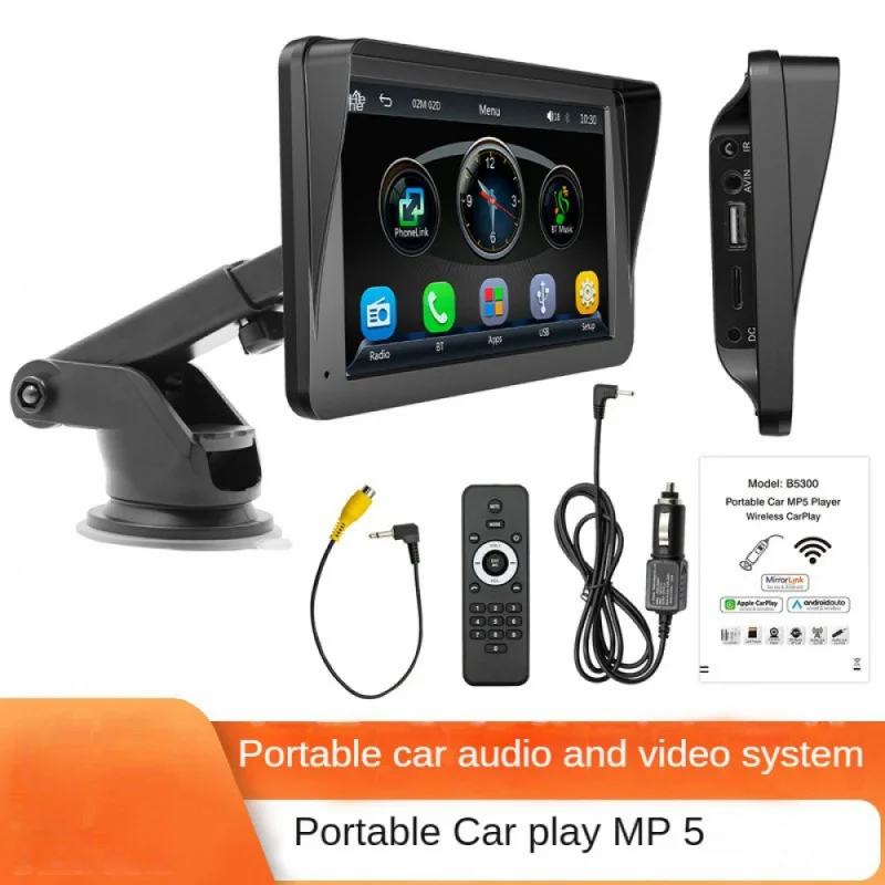 

New 7-Inch Portable Wireless CarPlay Navigation Screen Android Auto Vehicle-Mounted MP5 Player GPS Navigator