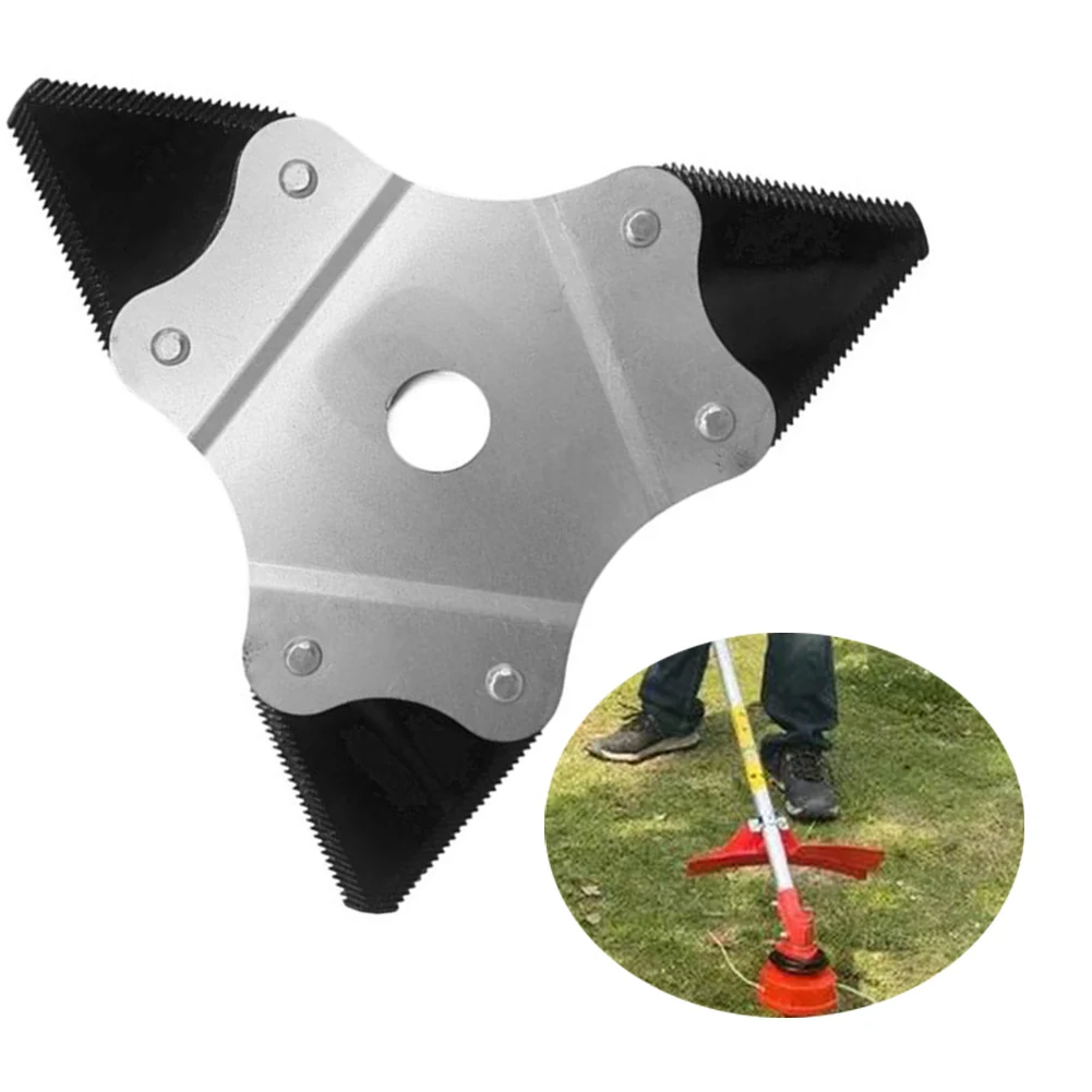 1 Stück 230mm 3-Zahn Manganstahl Rasenmäher-Trimmerklinge Gartenteile Freischneider Rasenmäherklinge Zubehör