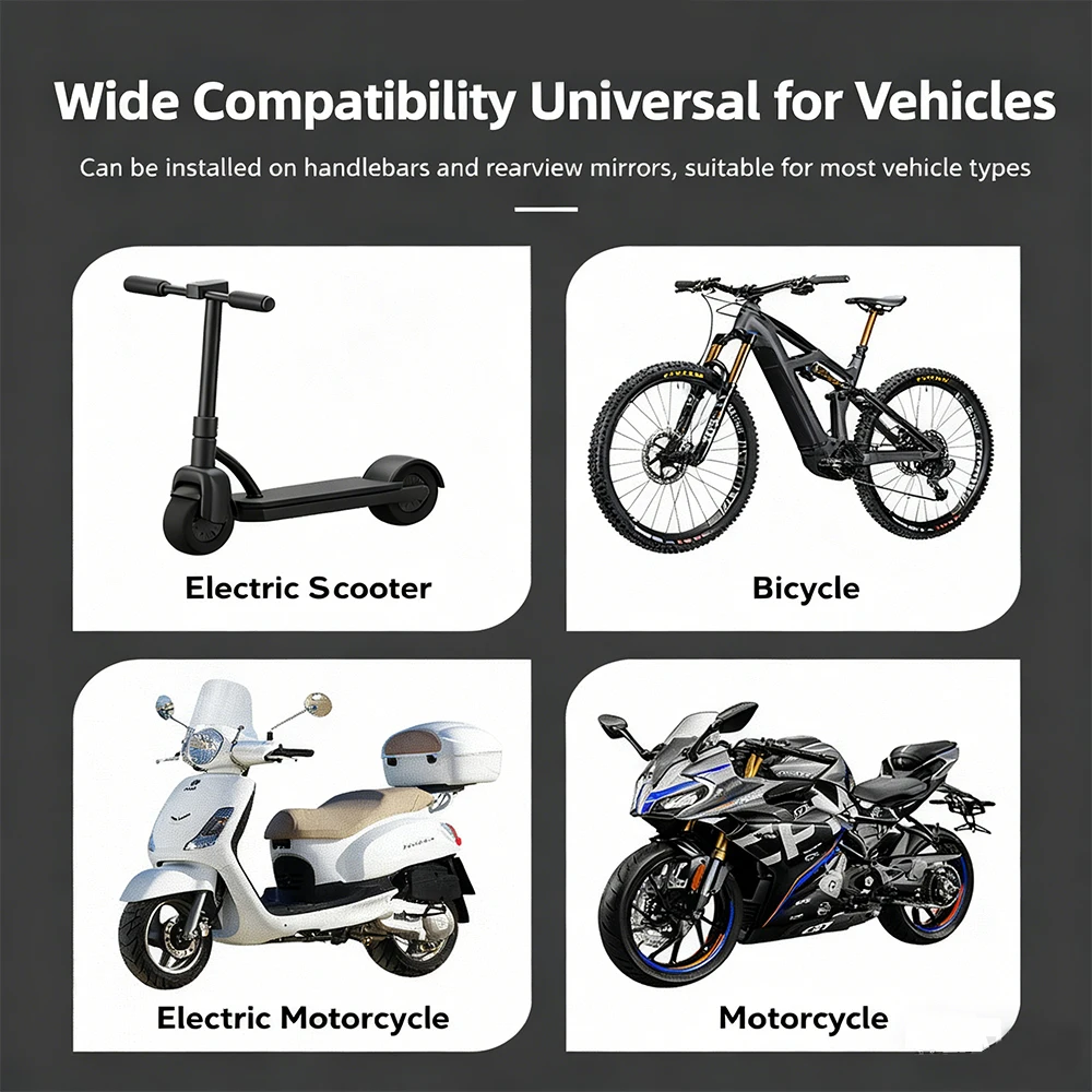 Motorcycle Mobile Phone Holder Shockproof Adjustable Handlebar Mirror Mount GPS Bracket For Motorbike Scooter ATV