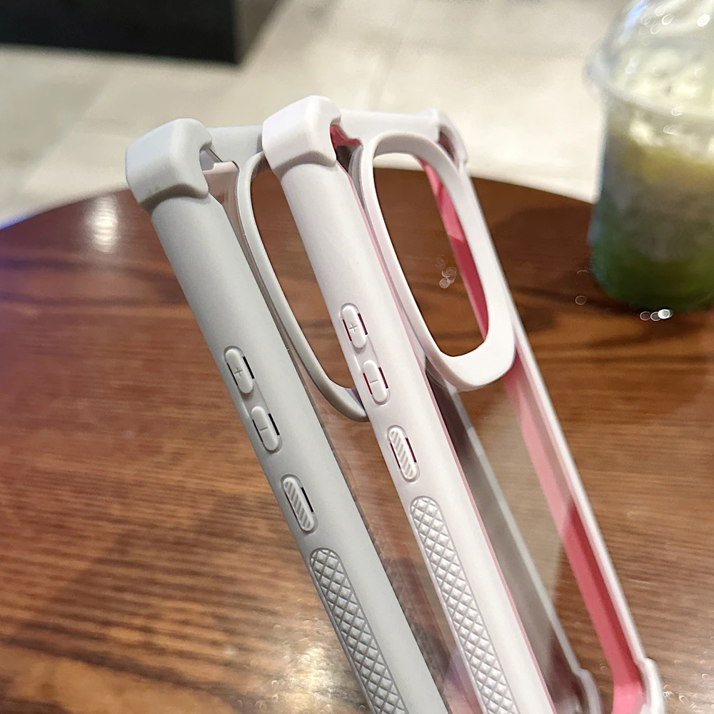 Transparent Shockproof Dual Layer Armor Phone Case