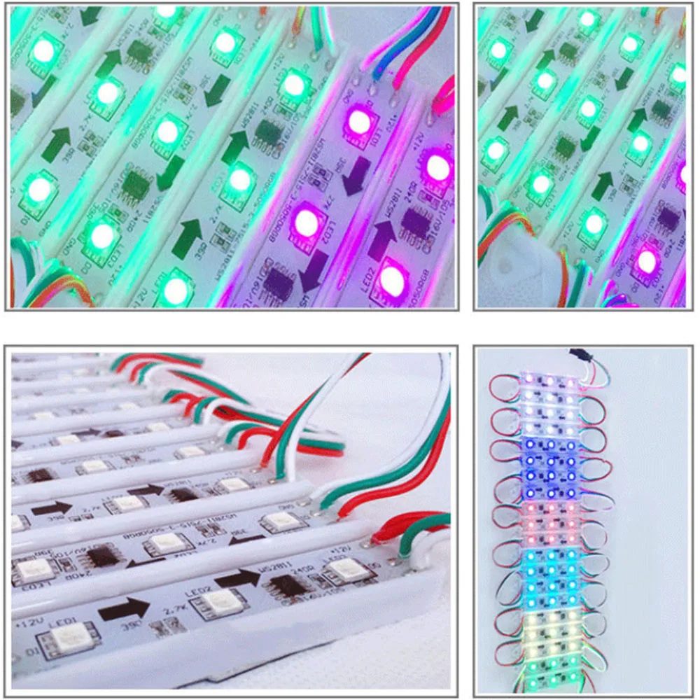 WS2811 RGB LED module SMD 5050 LED backlight back light for sign SMD5050 DC12V 3 led 0.72W WS 2811 IP66 waterproof CE ROHS WS281