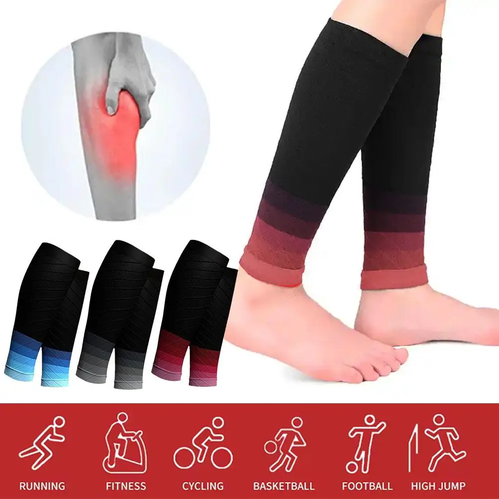 Calf Compression Sleeves Running Leg Compression Sleeve 1Pair 20-30mmHg Socks for Shin Splint for Men Women