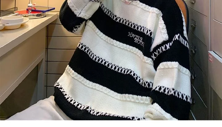 Waliicorners Men Loose Autumn Knitted Sweater Oversize Kawaii Y2k Clothes Harajuku Jumper 8 Sda463aac8d1a4347a6516949e5c1a0cbO
