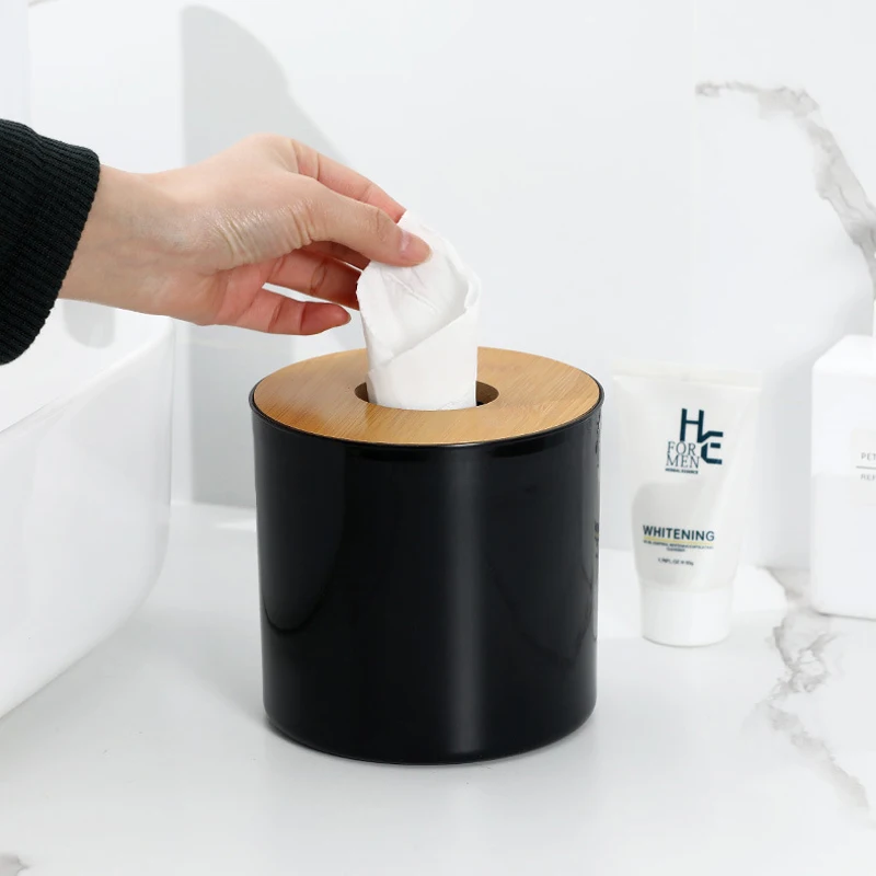 Bamboo Tissue Box Creative Simplicity Living Room Household Paper Box Napkin Box Remote Control Storage Box Roll Paper Boxes 5