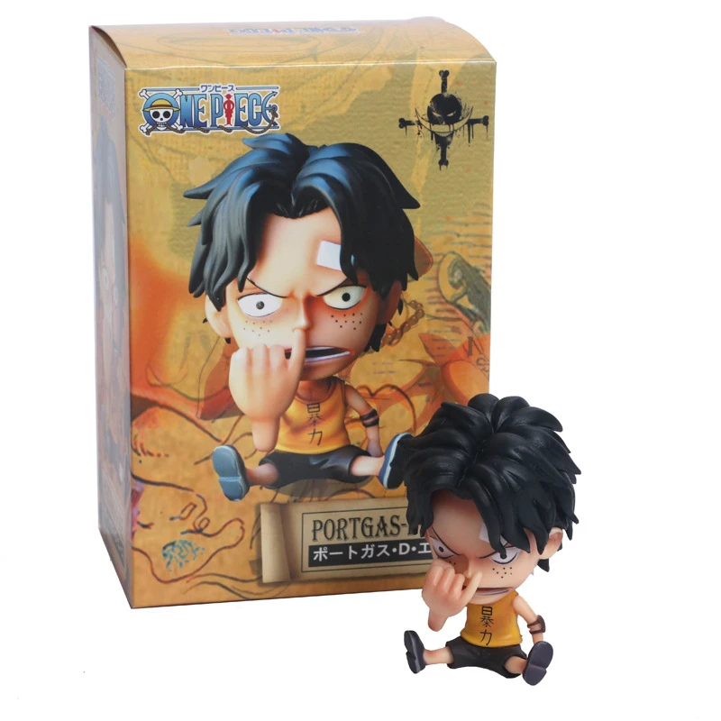 One Piece Ace Q Ver Nose Hole Luffy Brother 2d3y Pvc Action Figures Op Luffy Zoro Sanji Robin Nami Brook Model 10cm Aliexpress
