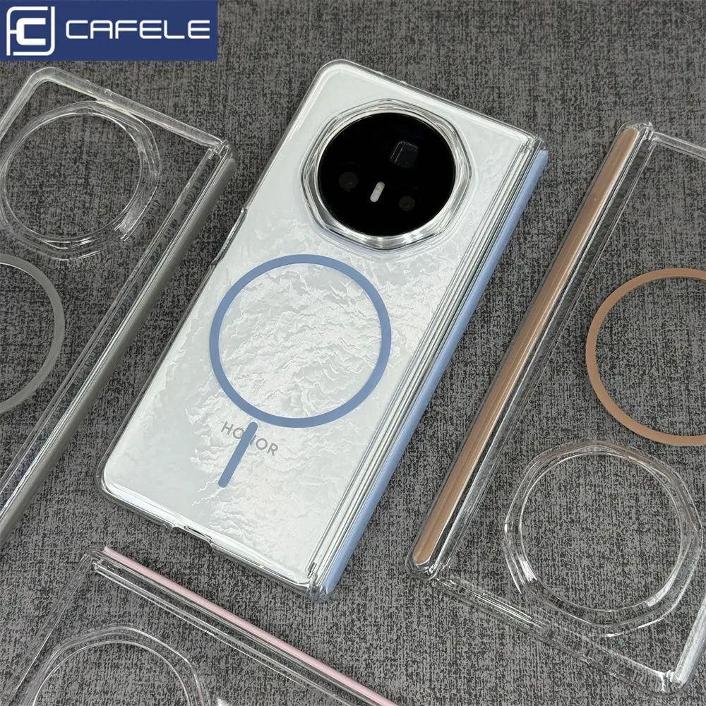 Transparent HD Magnetic Protective Case with Hinge Protection