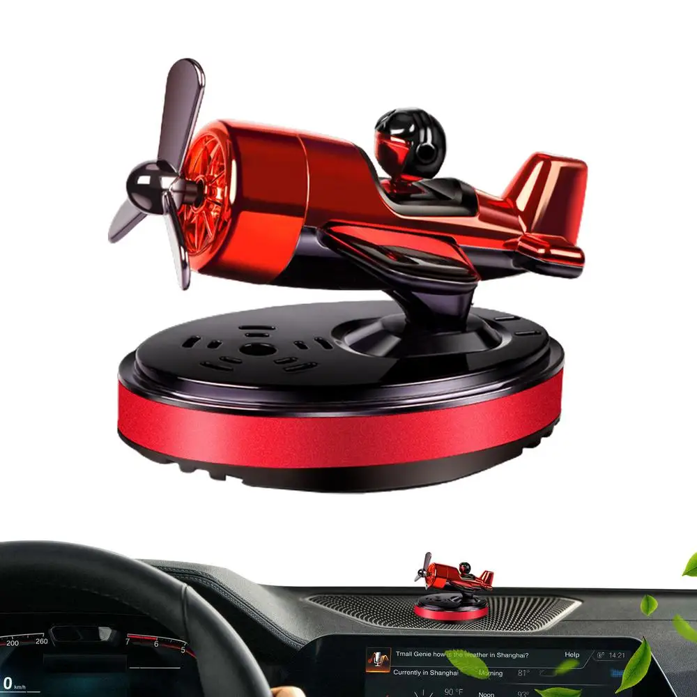 Car Air Freshener Diffuser Solar Helicopter Interior Accessories Decoration Propeller Rotating Auto Perfume Diffuser Supplies