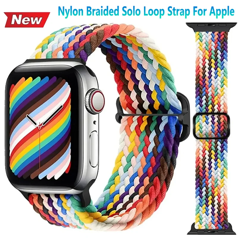 Nylon Braided Elastic Solo Loop Wristband for Smartwatch - Durable and Comfortable Strap