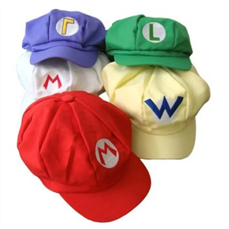 Super Mario Bros Anime Cappelli Cosplay Caps Cartoon Luigi Yoshi Wario Odyssey Cap Kids Aldult Cappello Da Baseball Action Figures Giocattoli Regalo