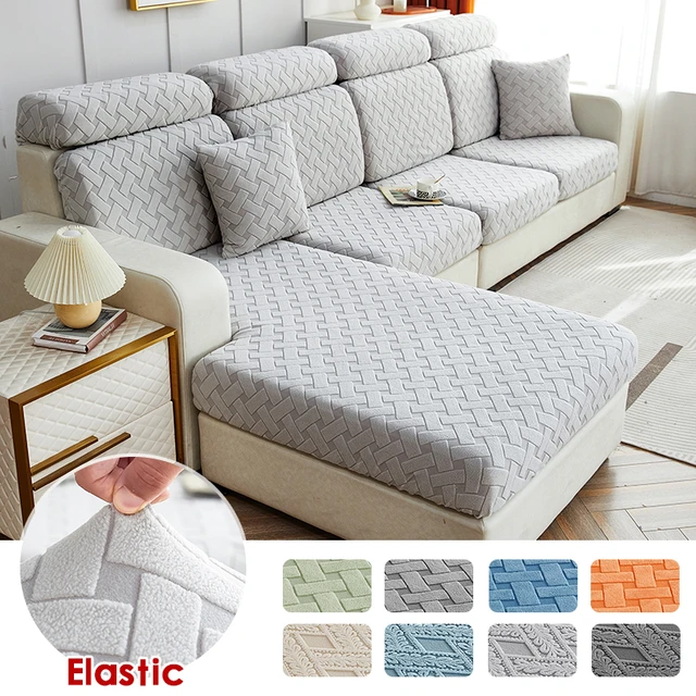 Plush Printed Stretch Plush Couch Cushion Covers For Individual Cushions Sofa  Cushion Covers Seat Cushion Covers, Thicker Bouncy