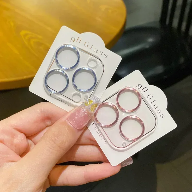 Premium Camera Lens Protector with Metal Ring and Tempered Glass - Full Coverage Lens Shield