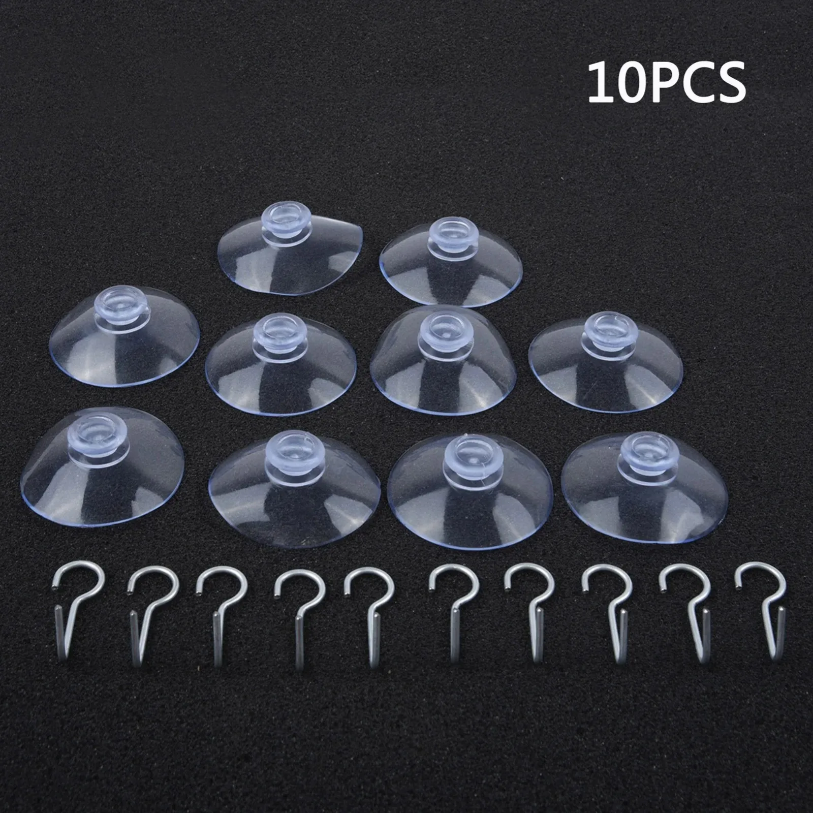 10pcs uction Cup Hooks 40 mm Suction Clear Wall Hook Home Kitchen Bathroom Window Towel Robe Utility Hangers