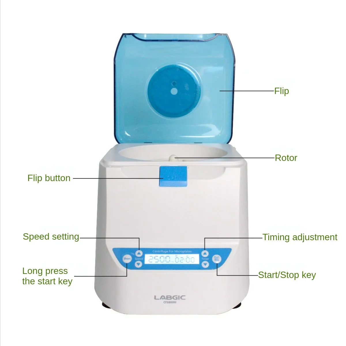 LABGIC CF2800M Microplate Centrifuge Instant Centrifuge PCR Microplate Low Noise Maintenance-free Vortex Mixer Centrifuga