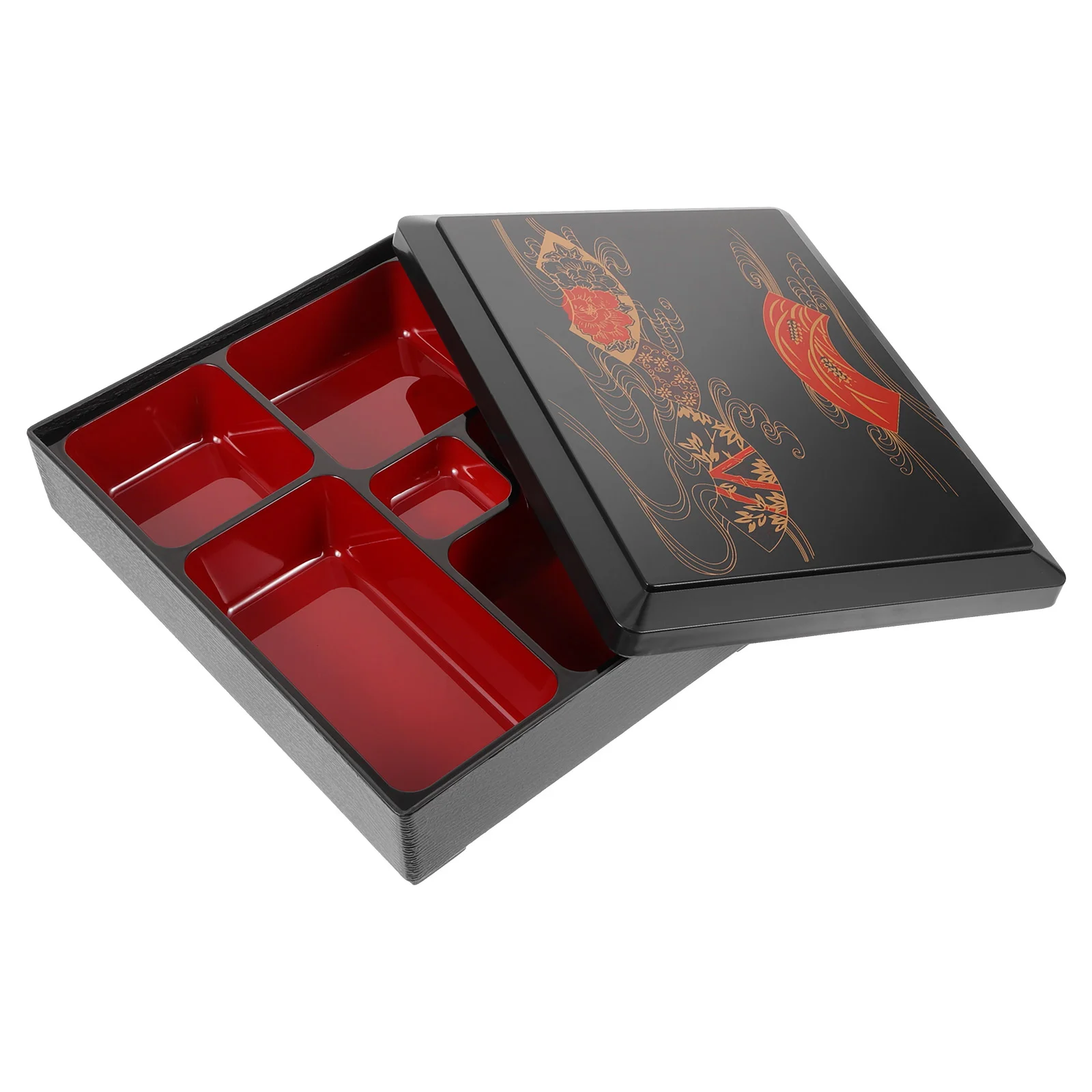 

1Pc ABS Compartment Sushi Box Sashimi Storage Box Food Container for Restaurant