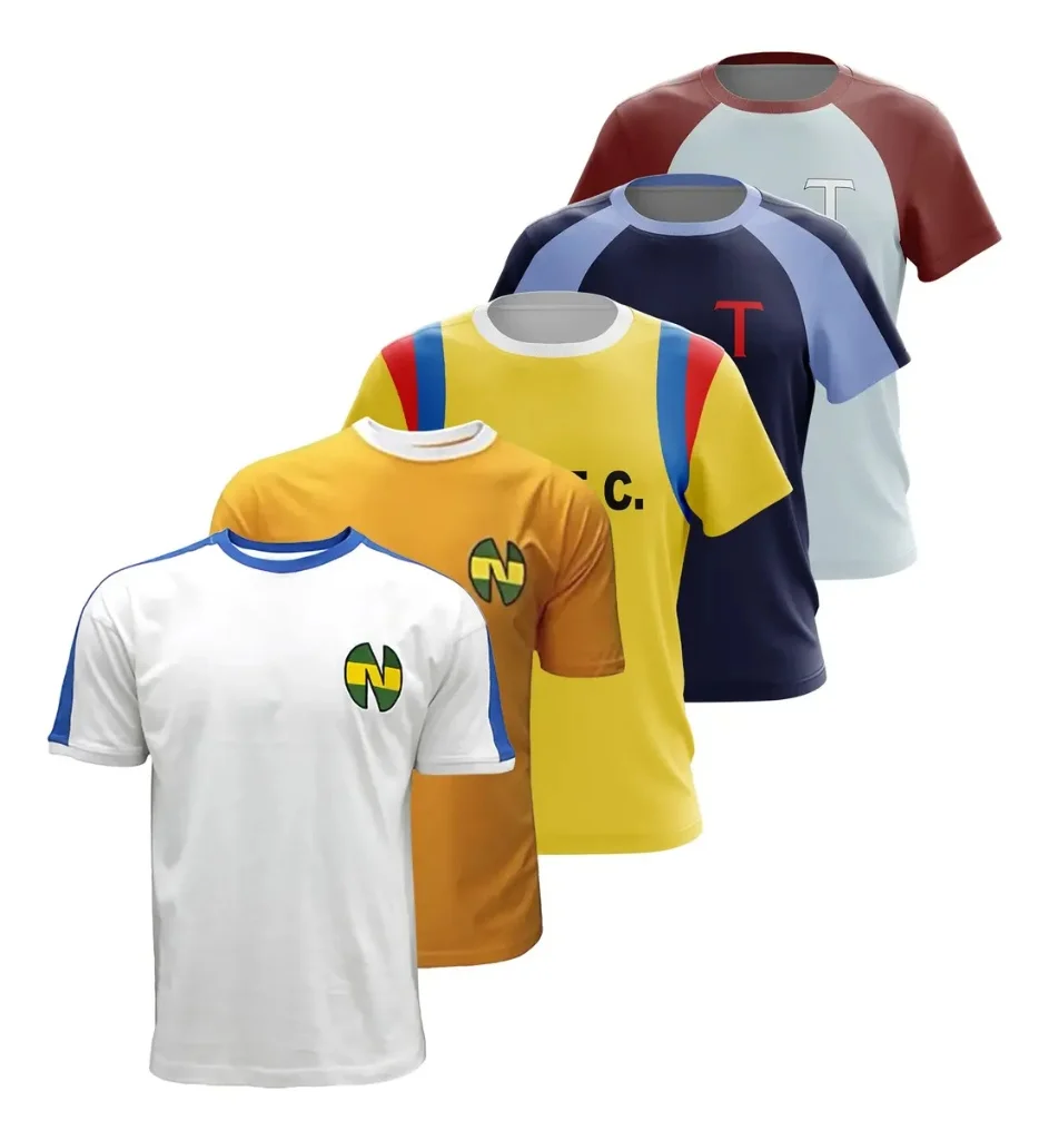 2026 Anime Captain Tsubasa Fußball-Kit für Kinder und Erwachsene, Nankatsu Tsubasa Toho Hyuga Misaki Wakabayashi Retro Fußballtrikot-Set Uniform